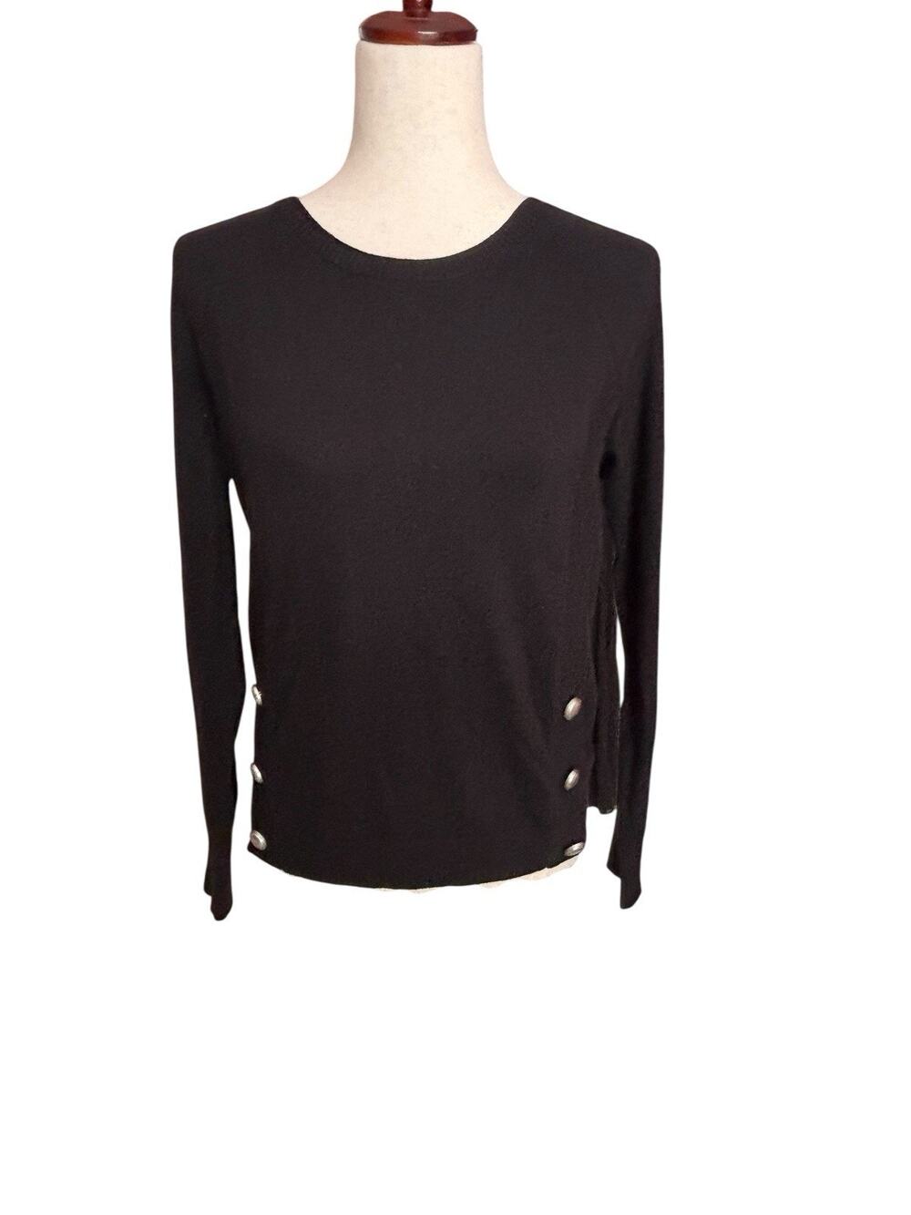 Talbots Women’s Black Cotton Blend Sz Small Pullover Sweater